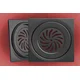 Podna rešetka 150x150 / fi 130mm crna 1.2 ( 28797 )