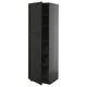 METOD / KNIVSHULT Visoki element s fiokama, Crnosiva/Lerhyttan crno bajcovano, 60x60x200 cm