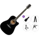 Pasadena PDC-10E Premium SET Black Elektroakustična dreadnought