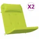 Vidaxl Blazine za stole 2 szt. Svetlo zelena. 58 x 77 x 4,5 cm