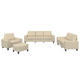 4-dijelni set sofa krem od tkanine