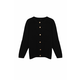 Trendyol Curve Black Crew Neck Buttoned Knitwear Cardigan