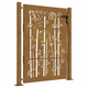 Vidaxl Vrtna vrata 105x130 cm corten jeklo dizajn bambusa