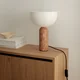 New Works Kizu Majhna namizna svetilka Breccia Pernice - Dnevna soba/jedilnica - Dizajn - rdečerjava, bela - Marmor