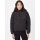 Womens Oversized Diamond Quilted Tug Jacket Black