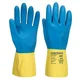 PORTWEST Rukavice A801 Double latex/ žuta/plava
