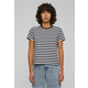 Womens basic striped T-shirt white/black