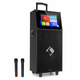 Auna KTV M, karaoke sustav, 12.1 touch screen, 2 UHF mikrofona, WiFi, BT, USB, SD, HDMI, kolica