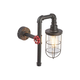 GLOBO 43000W | Bayuda Globo zidna svjetiljka s prekidačem 1x E27 metal crna, crveno, zlatno