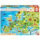 Puzzle Mapa Europy Educa 150 dielov EDU18607