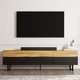 HANAH HOME TV polica Sign Black Oak