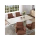 GENT raztegljiva jedilna miza NIMIS (180+40+40)x100x76 cm brown