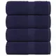Vidaxl vidaXL Brisače za goste, 4 kosi, temno modre, 30 x 50 cm, 100 % bombaž