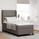 vidaXL vidaXL Box vzmetnica z vzmetnico & klopjo taupe 100x200 cm Tkanina, (22080910)