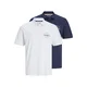 JACK & JONES Majica Forest, modra, bela