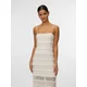 Vero Moda Večerna obleka Lucia 10348443 Kremna Regular Fit