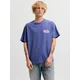 JACK & JONES Majica JORRANDOM vijolično modra / rdeča / črna / bela
