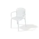 Prosperplast Vrtni stol z nasloni za roke BRENE, bel, plastičen, 82,5 cm