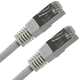 LAN kabel FTP patchcord, Cat.5e, RJ45 moški - RJ45 moški, 10 m, zaščiten, siv, varčen