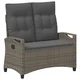 Vidaxl Vrtna klop z blazino Siva in temno siva 105 x 60 x 112 cm