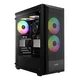 Gamdias Gaming kućište Aura GC6 Elite, Midi Tower, Bez napajanja, ARGB, Crno
