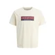 JACK & JONES Majica JORINWOOD mornarska/temno rdeča/bela