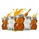 shumee 5x 80ml steklenih kozarcev TEDDY TEDDY s pokrovom za MED, marmelado, začimbe, STEKLENIČKA