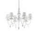 Ideal Lux - Luster na lancu BLANCHE 6xE14/40W/230V prečnik 75 cm bela