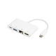 E-GREEN Adapter USB 3.1 tip C (M) HDMI + USB3.0 + RJ45 + tip C (F) beli