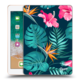 Crna silikonska maskica za Apple iPad 9.7 2018 (6. gen) - Pink Monstera