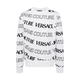 Versace Jeans Couture Sweater majica, crna / bijela