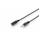Digitus Utičnica Audio Priključni kabel [1x 3,5 mm banana utikač - 1x Priključna doza za 3,5 mm banana utikač] 1.5 m Crna Jednostruko ok