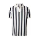 TOMMY HILFIGER Majica Relaxed Fit Stripe Crepe modra/mornarska/bela