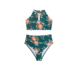 CUPSHE Ženski dvodelni kupaći sa cvetnim printom D31 tirkizni