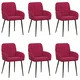 vidaXL vidaXL Jedilni stoli 6 pcs Žamet Vinorodna rdeča 57 x 50 x 85 cm, (5000296755)