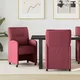 vidaXL Jedilni stoli s kolesi 2 pcs vinsko rdeča 57 x 67 x 95 cm blago