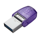 Kingston Technology DataTraveler microDuo 3C USB izbrisivi memorijski pogon 64 GB USB Type-A / USB Type-C 3.2 Gen 1 (3.1 Gen 1) Ljubičasto, Nehrđajući čelik