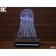 Black Cut 3D Lampa Meduza, Toplo bela