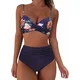 FEOYA Ženske dvodelne kopalke – Halter top in mrežasti dizajn - Dvodelne R1, M