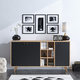 Wallity Komoda VEIT 140x40x89cm Hrast-Crna