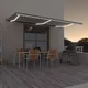 vidaXL Avtomatska tenda LED + senzor 600x350 cm krem