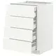METOD / MAXIMERA Pod.elem.4fronta/2donj/3sred.fioke, bela/Vallstena bela, 60x60 cm
