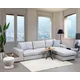 Atelier del Sofa Ugaona garnitura Loop 15 95x85x332cm Svetlosiva