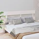 Vidaxl vidaXL Vzglavje postelje belo 204x3x81 cm masivni borov les