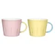 Tognana Set šolja Pink-Yellow Colorblock, 2 komada