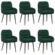 vidaXL vidaXL Jedilni stoli 6 pcs Žamet Temno zelena 59 x 59,5 x 90 cm, (5000296758)