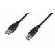 DIGITUS Kabel USB A-B 1,8m dvojno oklopljen črn (AK-300105-018-S)
