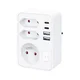 Solight Razdelilnik 1x16 A + 2x2,5 A, 2xUSB A+C, hitri polnilnik 20 W PD, stikalo [P109PD20]