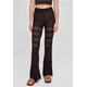 Womens crocheted leggings in black color