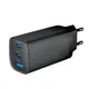 TA-UC-PDQC65-01-BK Gembird 3-port 65W GaN USB PowerDelivery fast charger, black